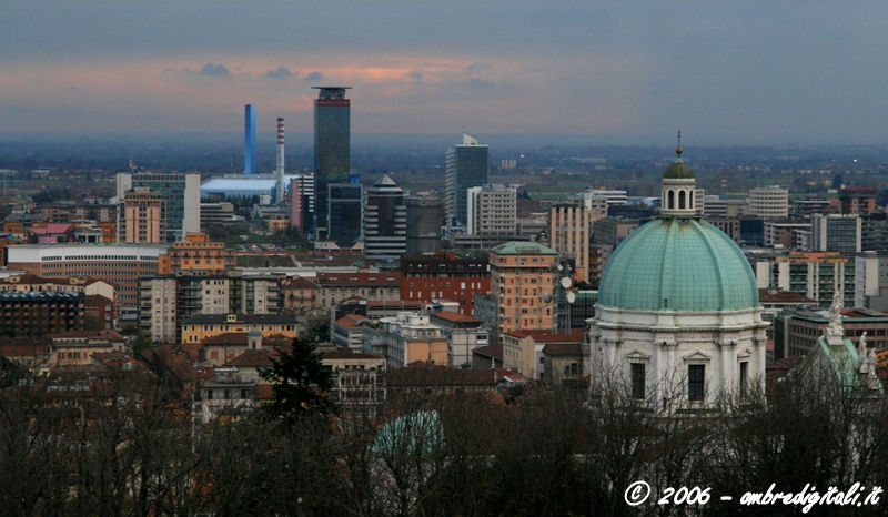 Brescia - panoramica verso sud dal colle Cidneo